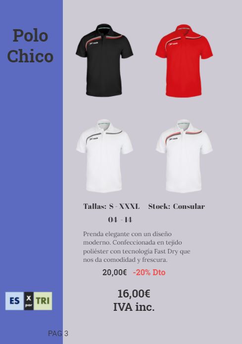 CATÁLOGO ROPA DE PADEL/TENIS: de ES X TRI CATÁLOGO ROPA DE PADEL/TENIS: de ES X TRI