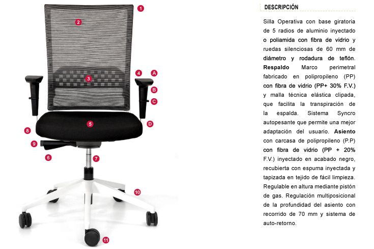 Descripción Silla de Oficina STAY Descripción Silla de Oficina STAY