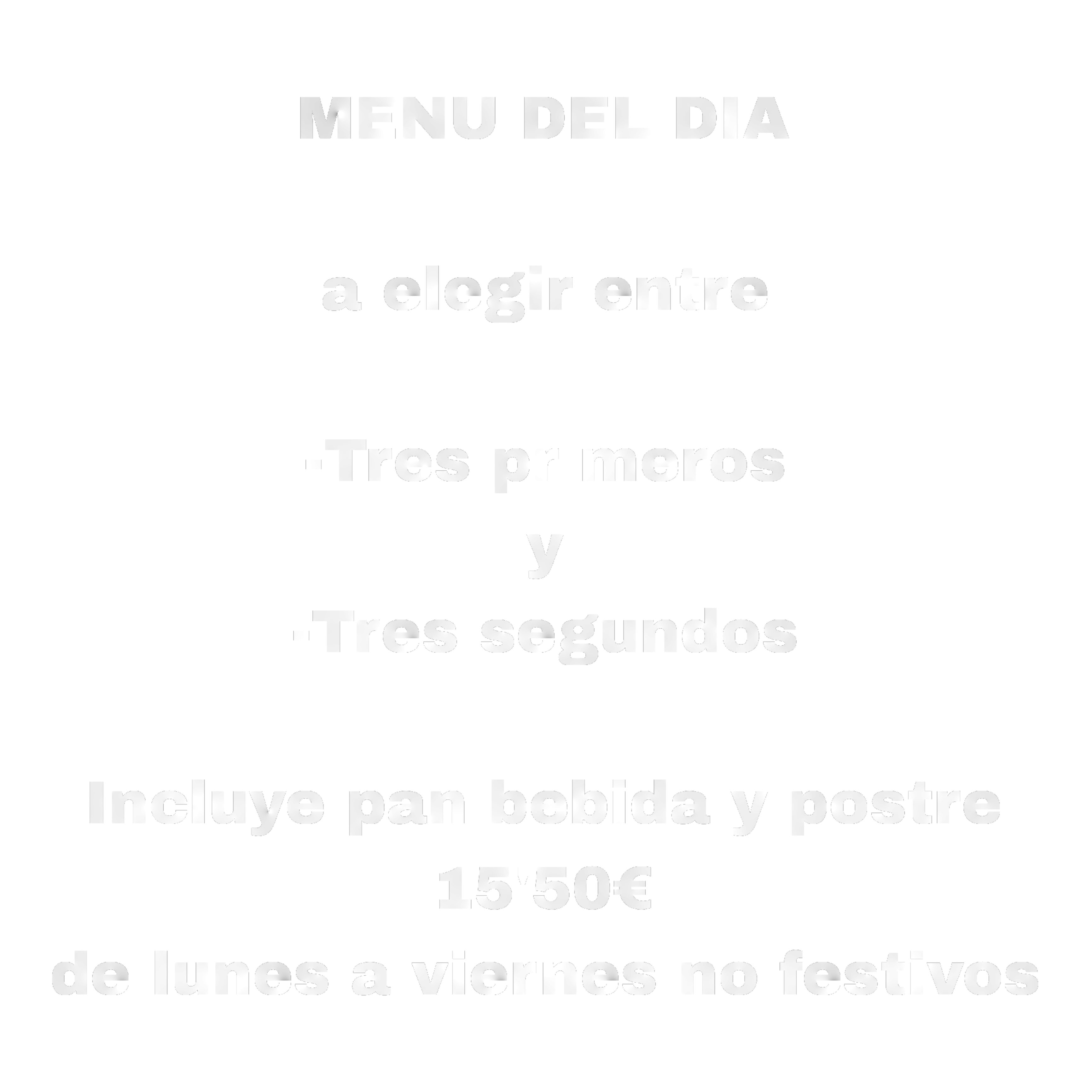 MENU DEL DIA