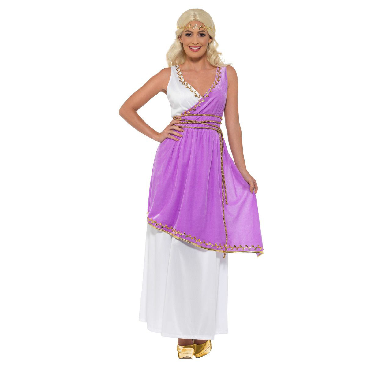 Disfraz romana morado adulto Disfraz romana morado adulto