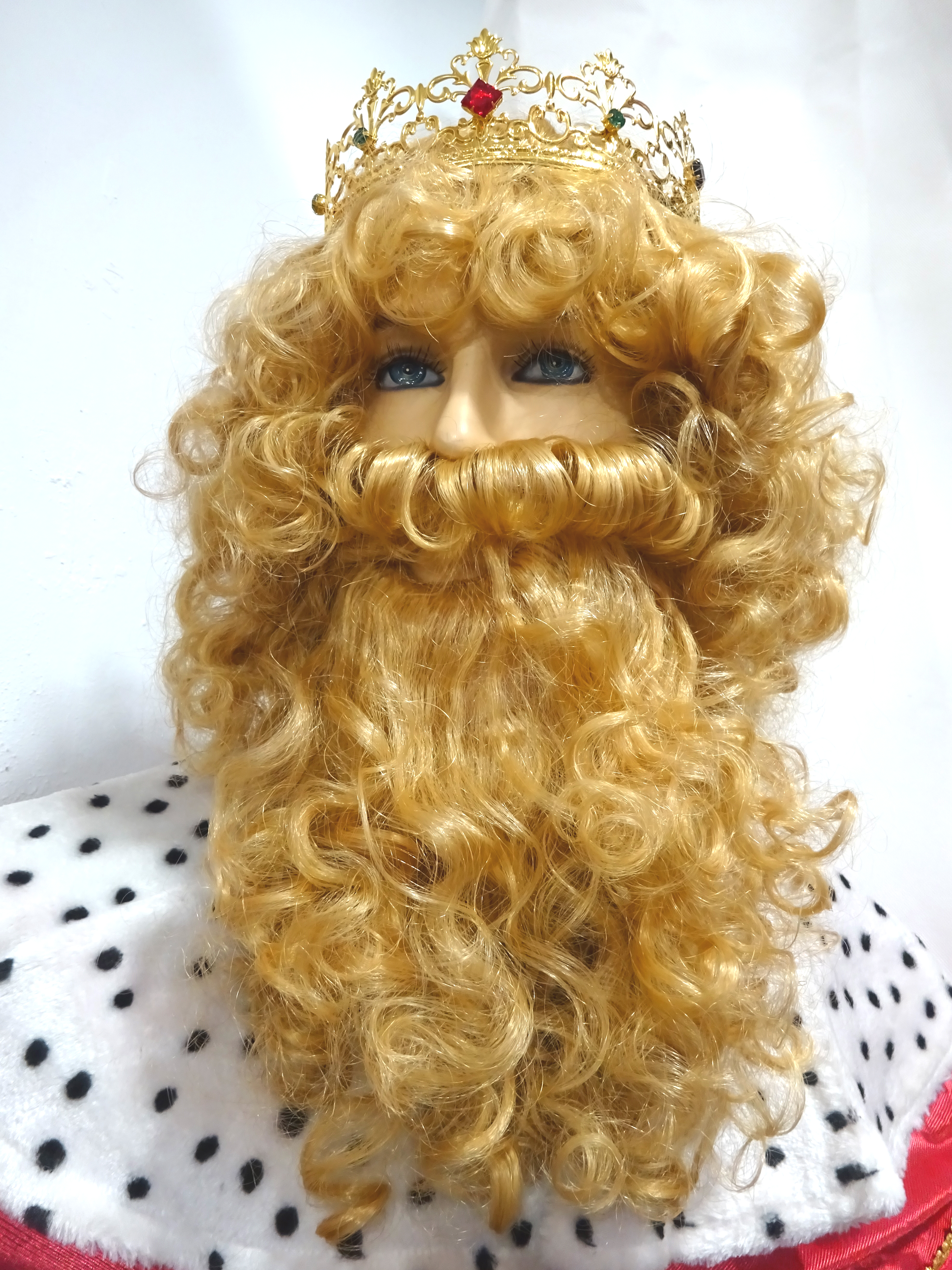 Peluca y barba rey rubio Luxe Peluca y barba rey rubio Luxe