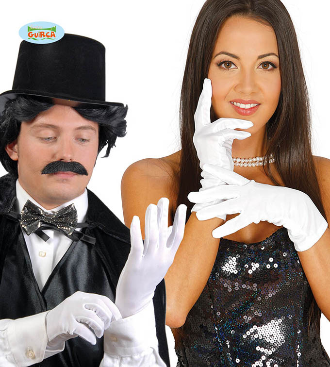Guantes blancos cortos adulto Guantes blancos cortos adulto