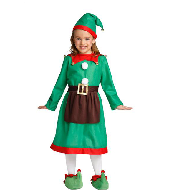 Disfraz elfa verde infantil Disfraz elfa verde infantil