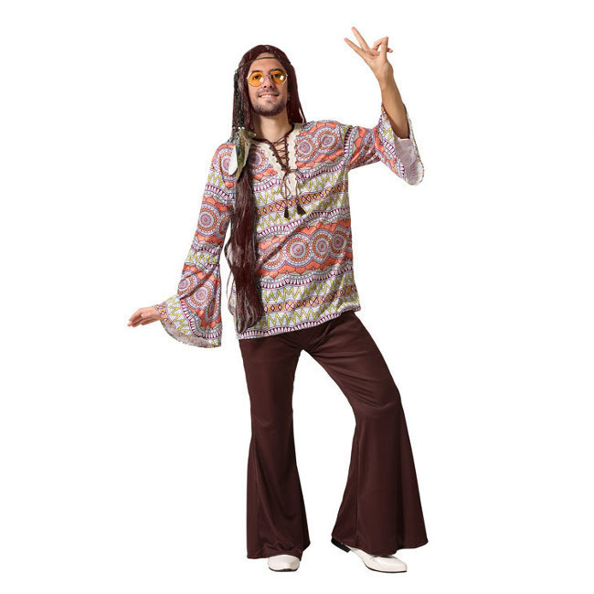 Disfraz hippie marrón hombre Disfraz hippie marrón hombre