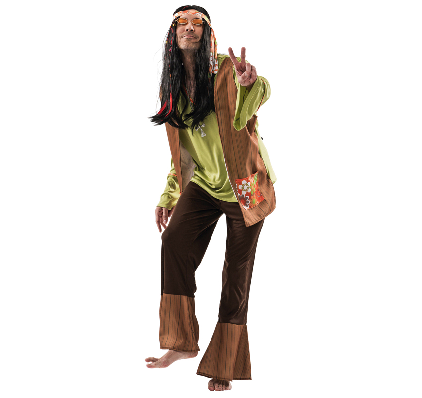 Disfraz hippie verde hombre Disfraz hippie verde hombre