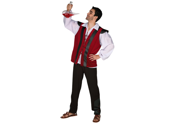 Disfraz aldeano rojo hombre Disfraz aldeano rojo hombre