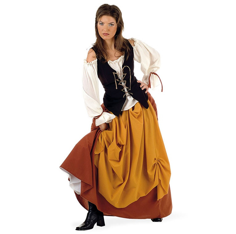 Disfraz campesina medieval deluxe mujer Disfraz campesina medieval deluxe mujer