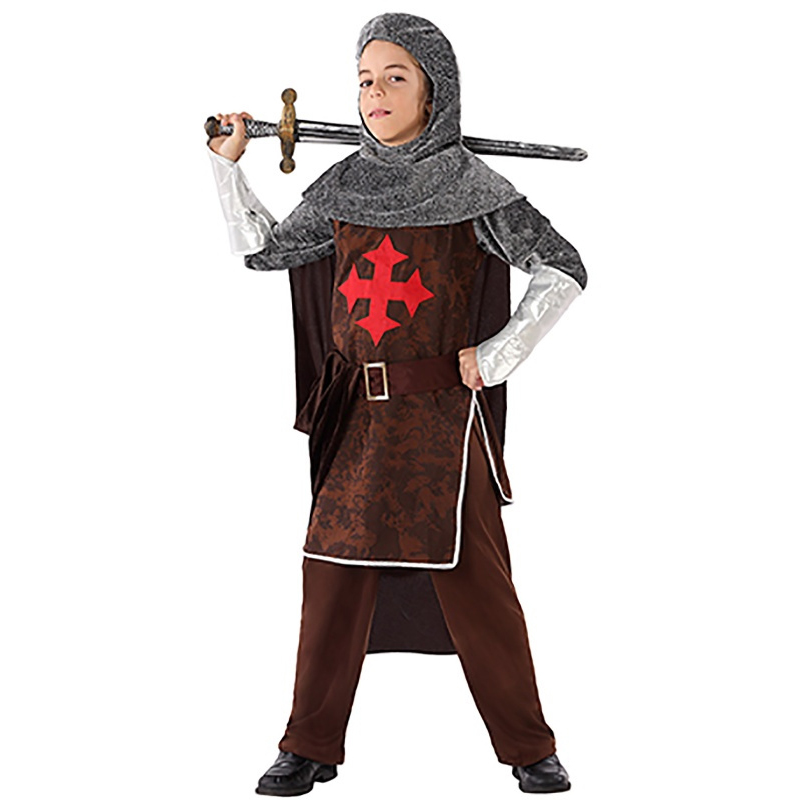 Disfraz caballero medieval marrón infantil Disfraz caballero medieval marrón infantil