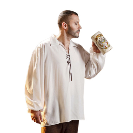 Camisa medieval con cuello hombre Camisa medieval con cuello hombre
