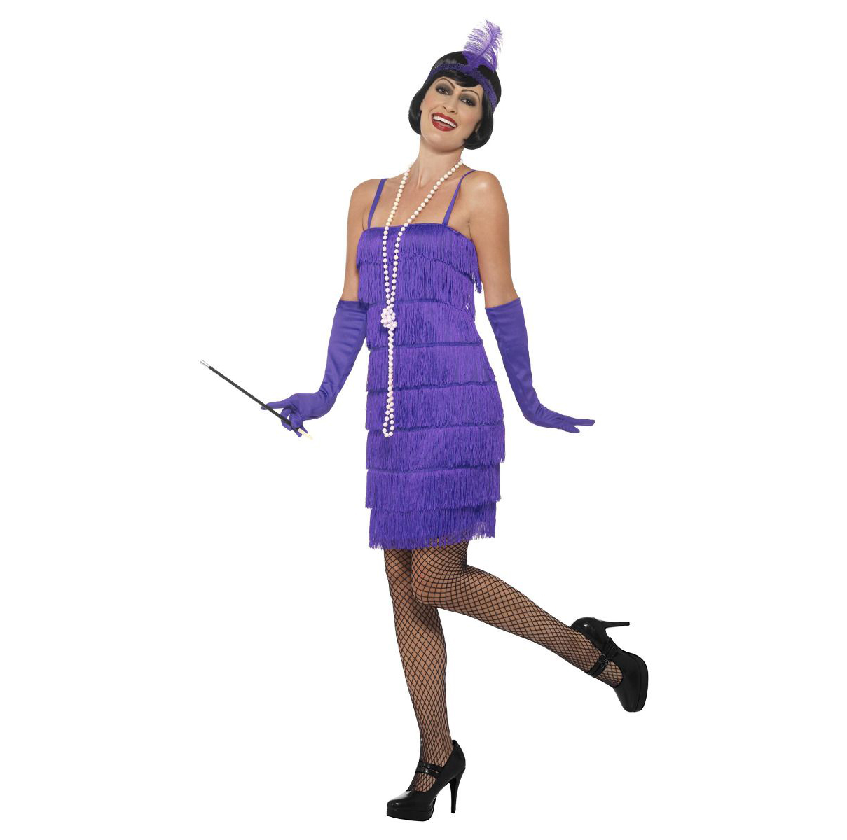 Disfraz charlestón deluxe morado mujer Disfraz charlestón deluxe morado mujer