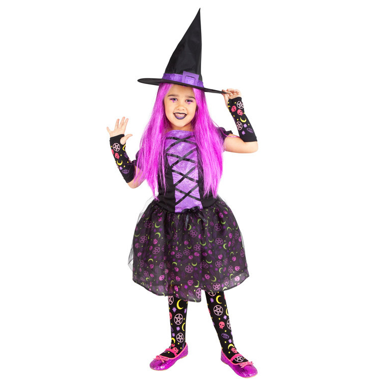 Disfraz bruja Moonlight morado infantil Disfraz bruja Moonlight morado infantil