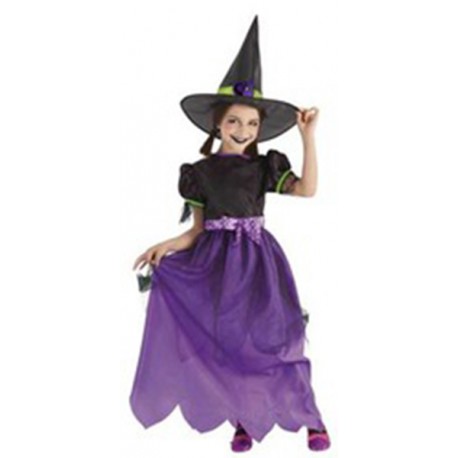 Disfraz brujita glitter infantil Disfraz brujita glitter infantil