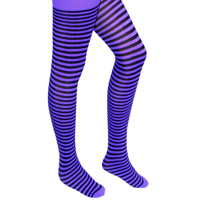Pantys rayas morado/negro adulto Pantys rayas morado/negro adulto