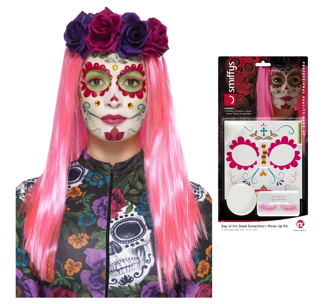 Maquillaje Catrina Día de los Muertos Rosa Maquillaje Catrina Día de los Muertos Rosa