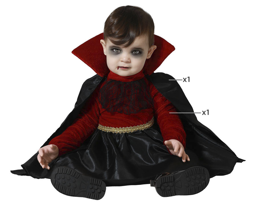 Disfraz vampiresa bebé Disfraz vampiresa bebé