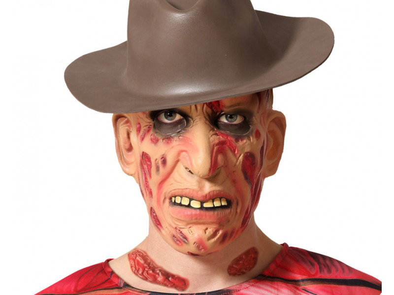 Máscara látex quemado Freddy Máscara látex quemado Freddy
