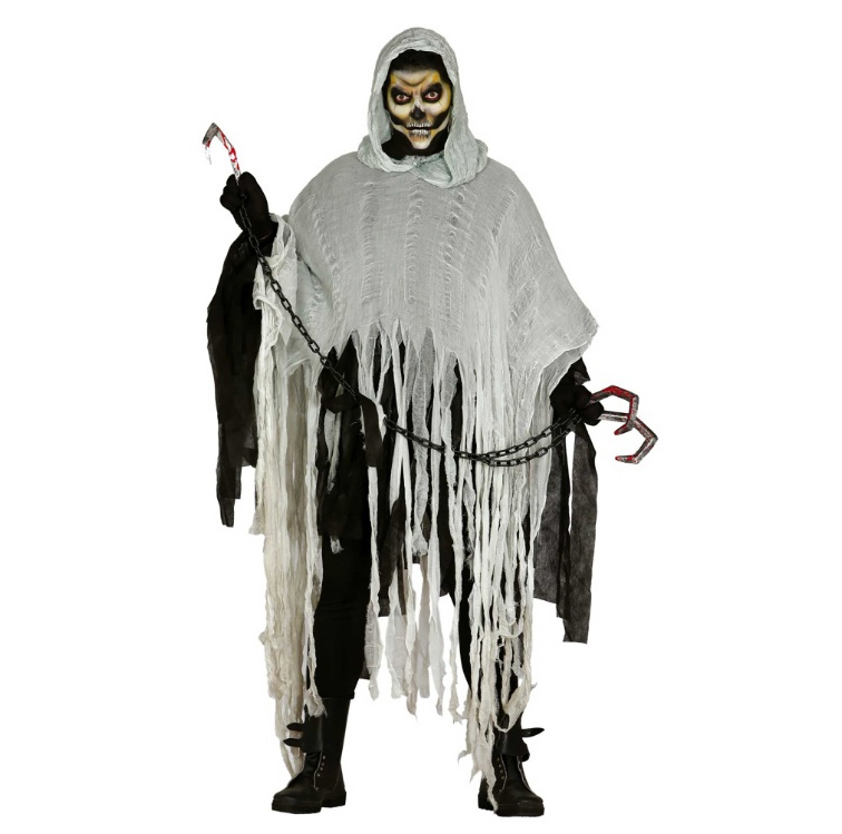 Disfraz poncho zombie adulto Disfraz poncho zombie adulto