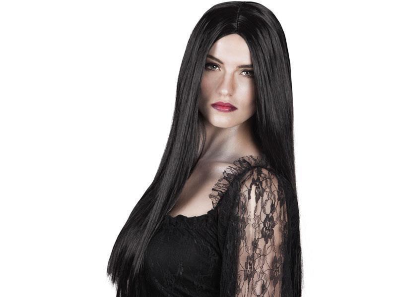 Peluca melena larga lisa negra Peluca melena larga lisa negra