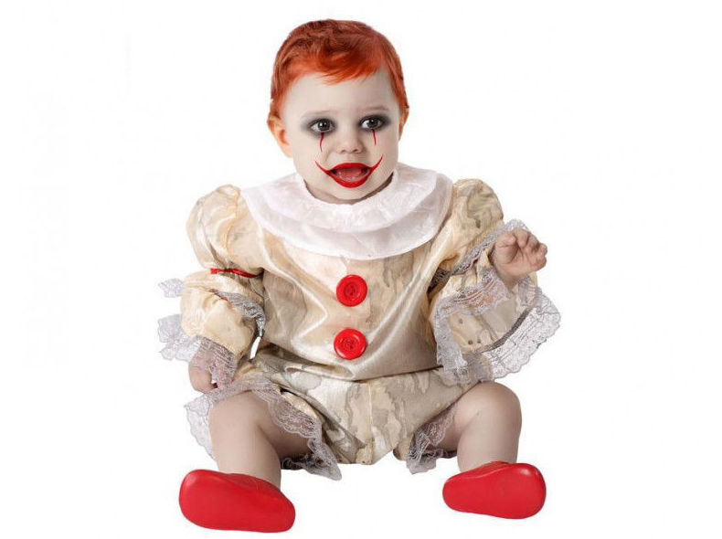 Disfraz payaso diabólico bebé Disfraz payaso diabólico bebé
