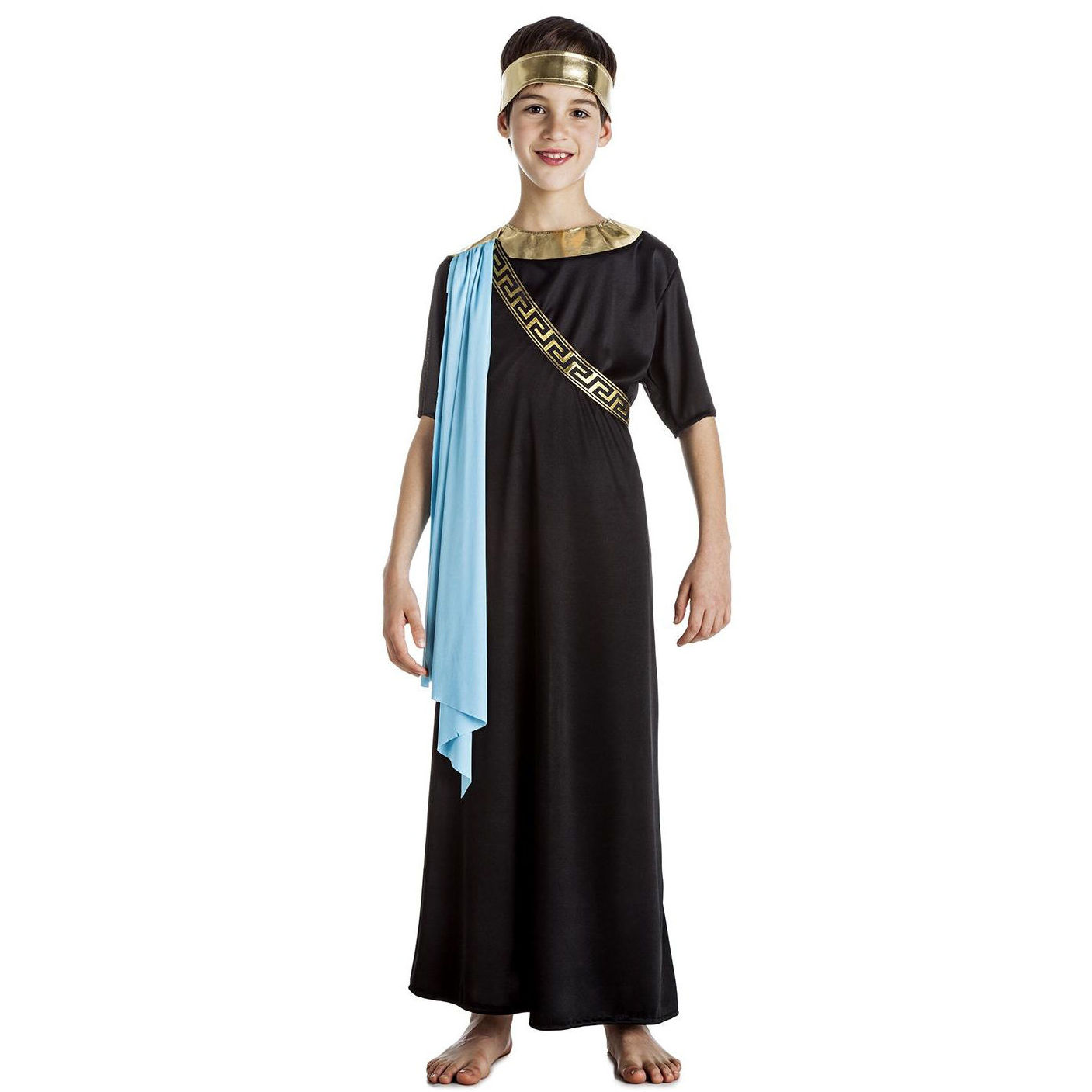 Disfraz senador griego negro infantil Disfraz senador griego negro infantil
