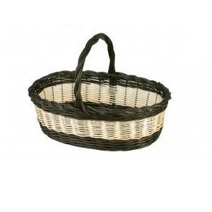 Cesta pequeña ovalada combi/negro: Cestas de Artesanías Such Cesta pequeña ovalada combi/negro: Cestas de Artesanías Such