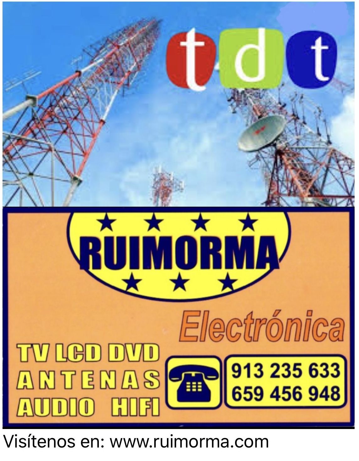 Con RUIMORMA reparación de antenas en El Barrio del Pilar