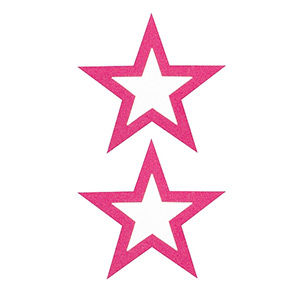 Pezoneras ouch forma estrella central fina rosa 
