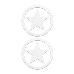 Pezoneras ouch forma estrella circulo externo blanca 