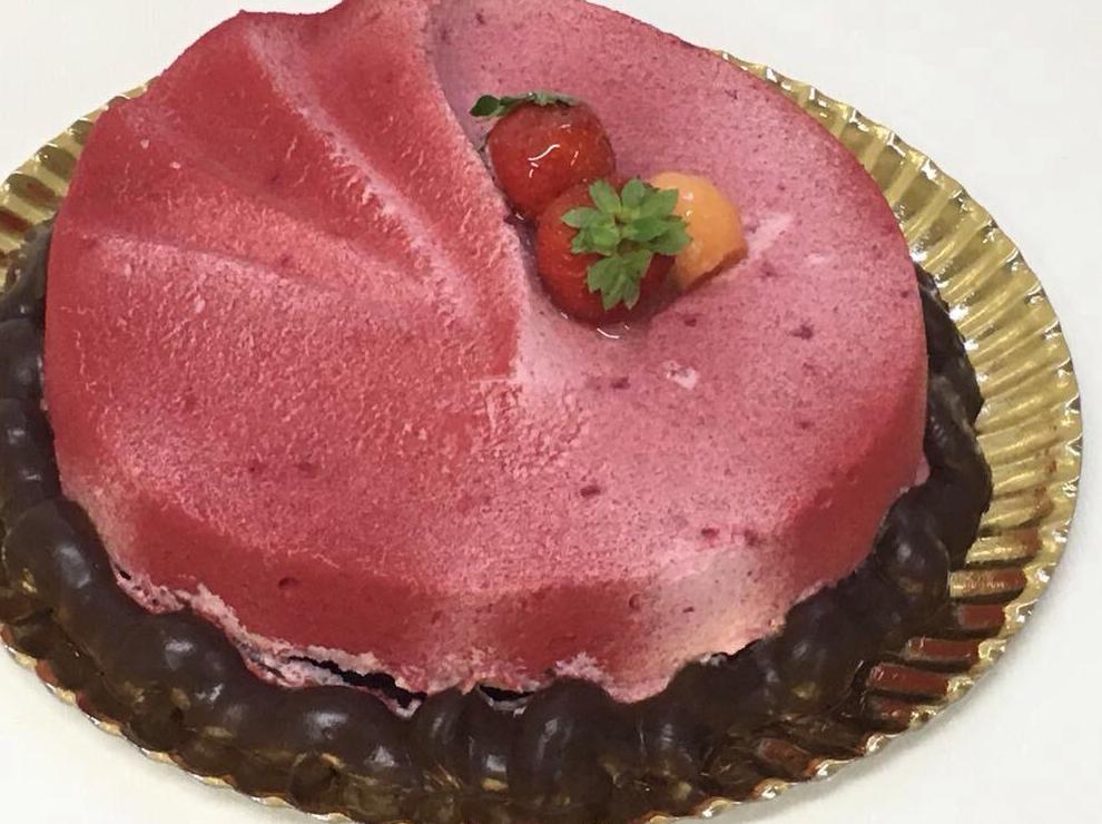 Tarta de mousse de frambuesa en jaén