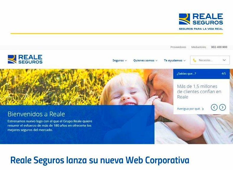 NUEVA WEB CORPORATIVA DE REALE SEGUROS. www.reale.es 