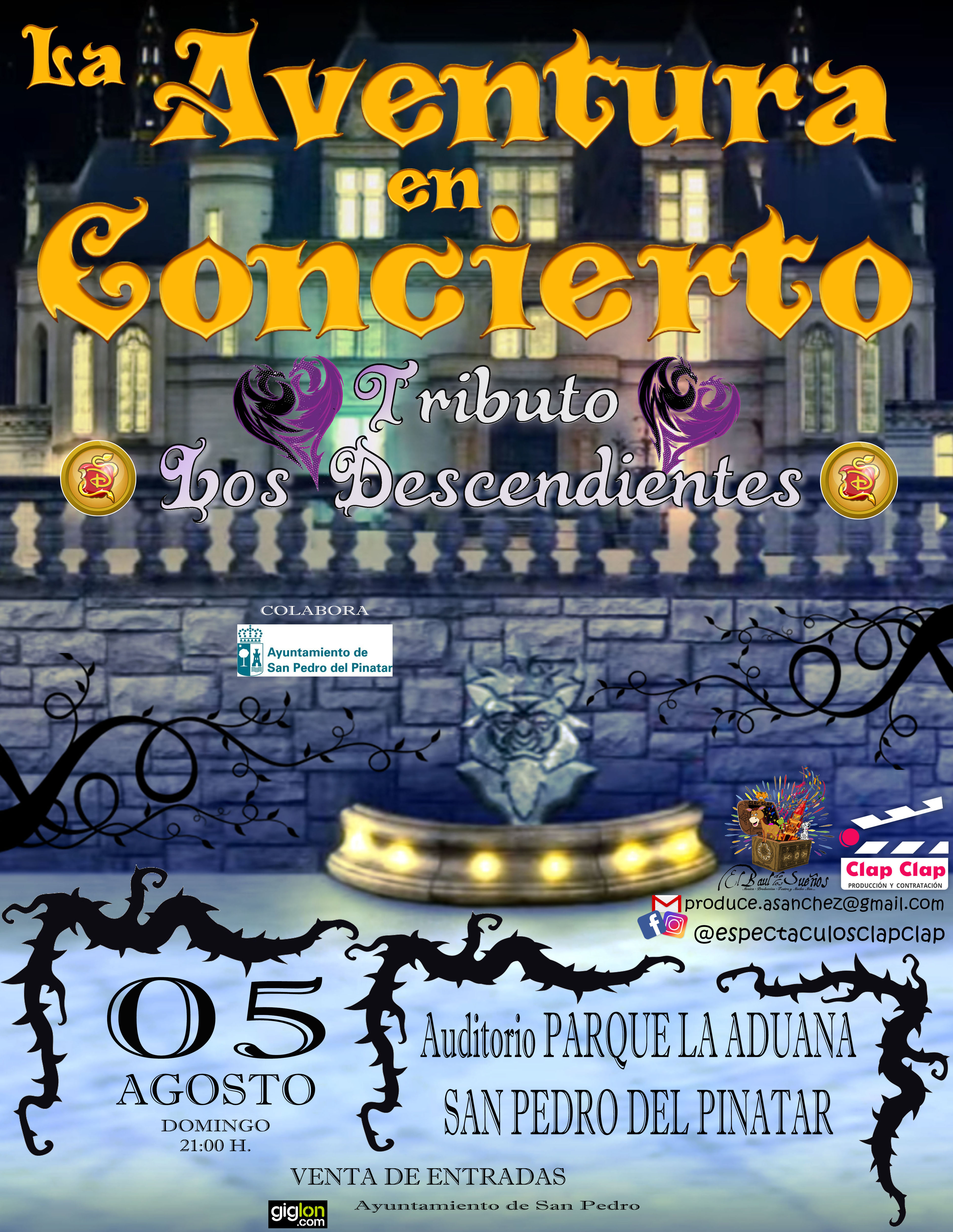 La Aventura en concierto "Tributo a Los Descendientes": Catálogo de actuaciones de ESPECTÁCULOS CLAP CLAP PRODUCCIONES, MÚSICA, TEATRO Y MUCHO MÁS La Aventura en concierto "Tributo a Los Descendientes": Catálogo de actuaciones de ESPECTÁCULOS CLAP CLAP PRODUCCIONES, MÚSICA, TEATRO Y MUCHO MÁS