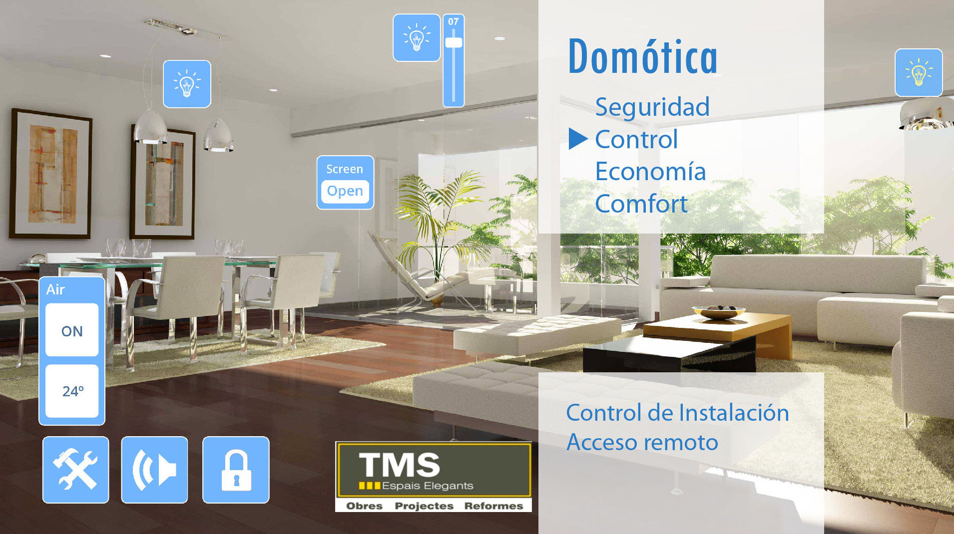Seguridad domótica: Productos y servicios de TMS espacios elegantes Seguridad domótica: Productos y servicios de TMS espacios elegantes