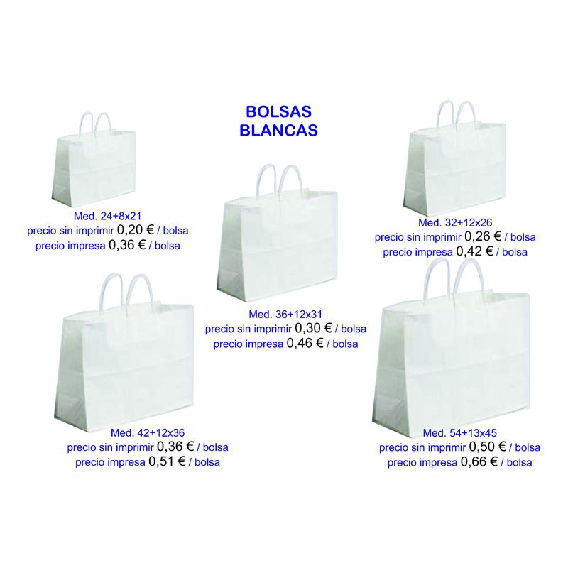 Bolsas blancas modelo Mar