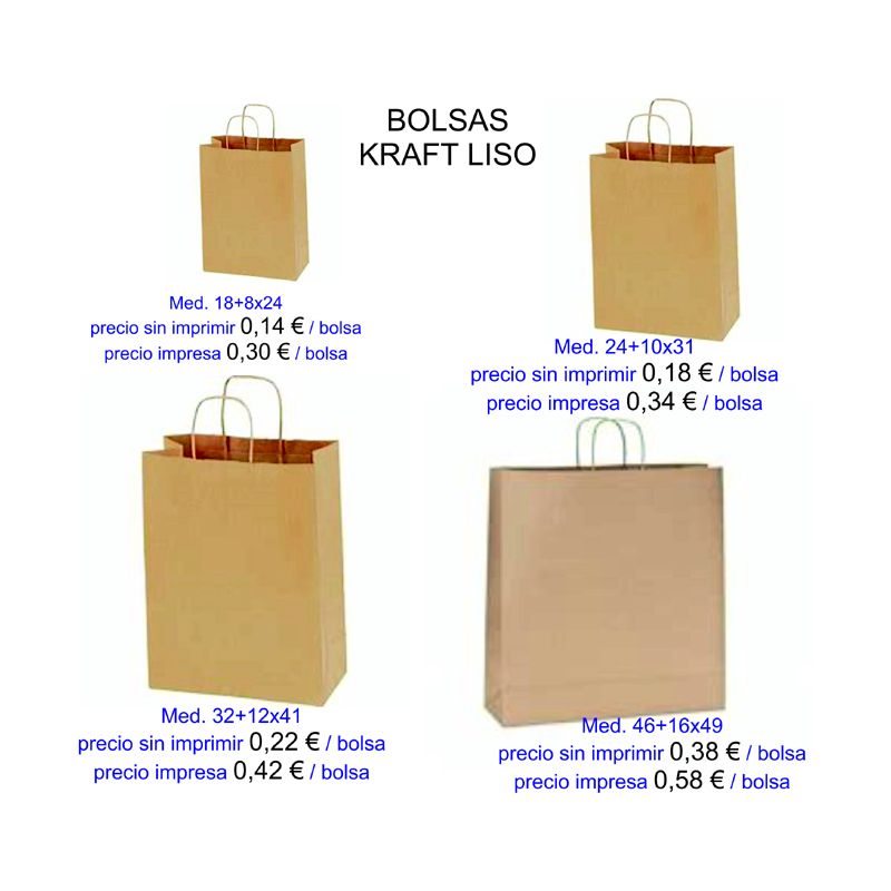 Bolsas kraft liso modelo Tierra