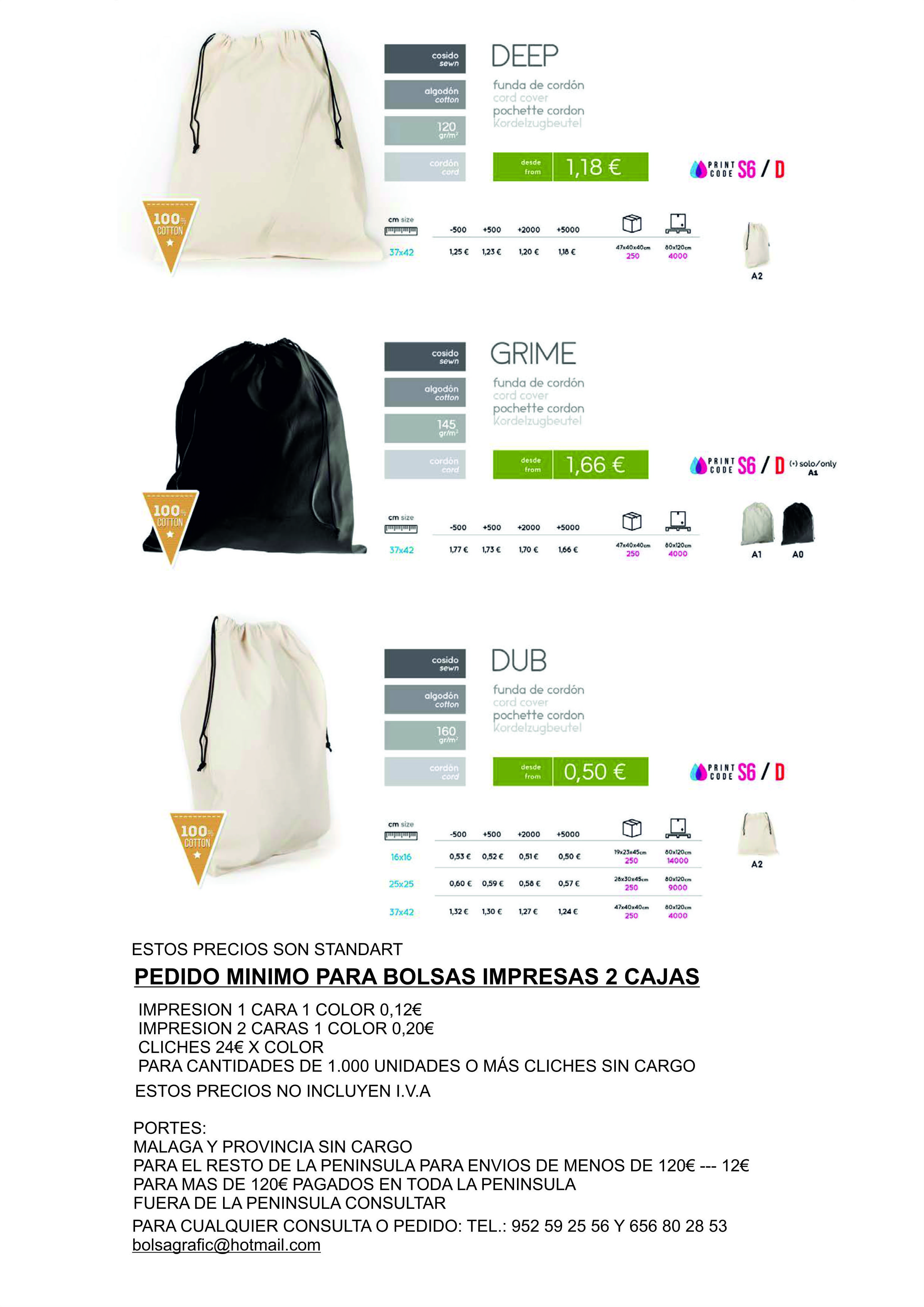 BOLSAS TEXTILES DEEP - GRIME - DUB