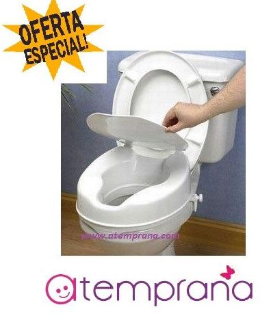 Elevador de WC con tapa 10 cm Elevador de WC con tapa 10 cm