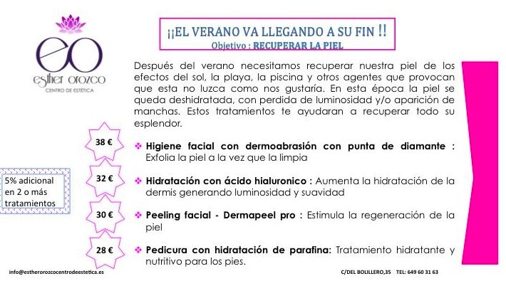 ESTAMOS DE ANIVERSARIO: Ofertas y Tratamientos de Esther Orozco Estética Personalizada ESTAMOS DE ANIVERSARIO: Ofertas y Tratamientos de Esther Orozco Estética Personalizada