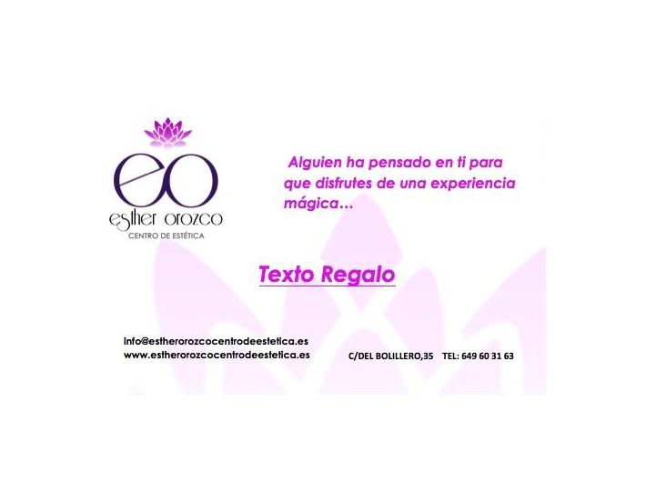 Tarjeta regalo Modelo 1 Tarjeta regalo Modelo 1