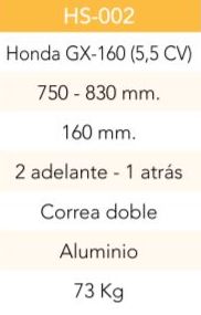 MOTOAZADA 3 VELOCIDADES C/MOTOR HONDA GX160 Cód. HS-002: Productos y servicios de Maquiagri MOTOAZADA 3 VELOCIDADES C/MOTOR HONDA GX160 Cód. HS-002: Productos y servicios de Maquiagri