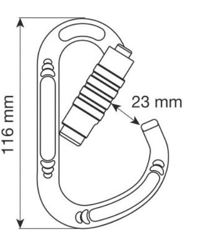 MOSQUETON ALEACION ALUMINIO HMS 3 LOCK - 25 kN Código: 118403: Productos y servicios de Maquiagri MOSQUETON ALEACION ALUMINIO HMS 3 LOCK - 25 kN Código: 118403: Productos y servicios de Maquiagri