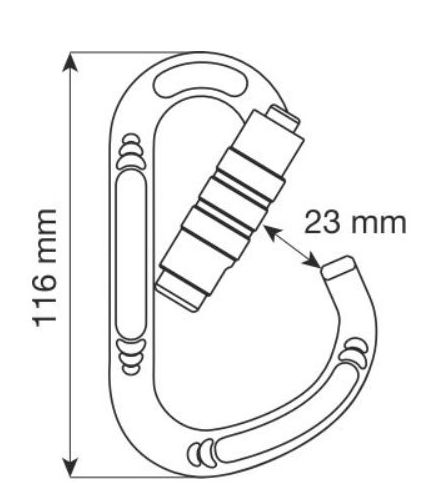 MOSQUETON ALEACION ALUMINIO HMS 2 LOCK - 25 kN Código: 118303: Productos y servicios de Maquiagri MOSQUETON ALEACION ALUMINIO HMS 2 LOCK - 25 kN Código: 118303: Productos y servicios de Maquiagri