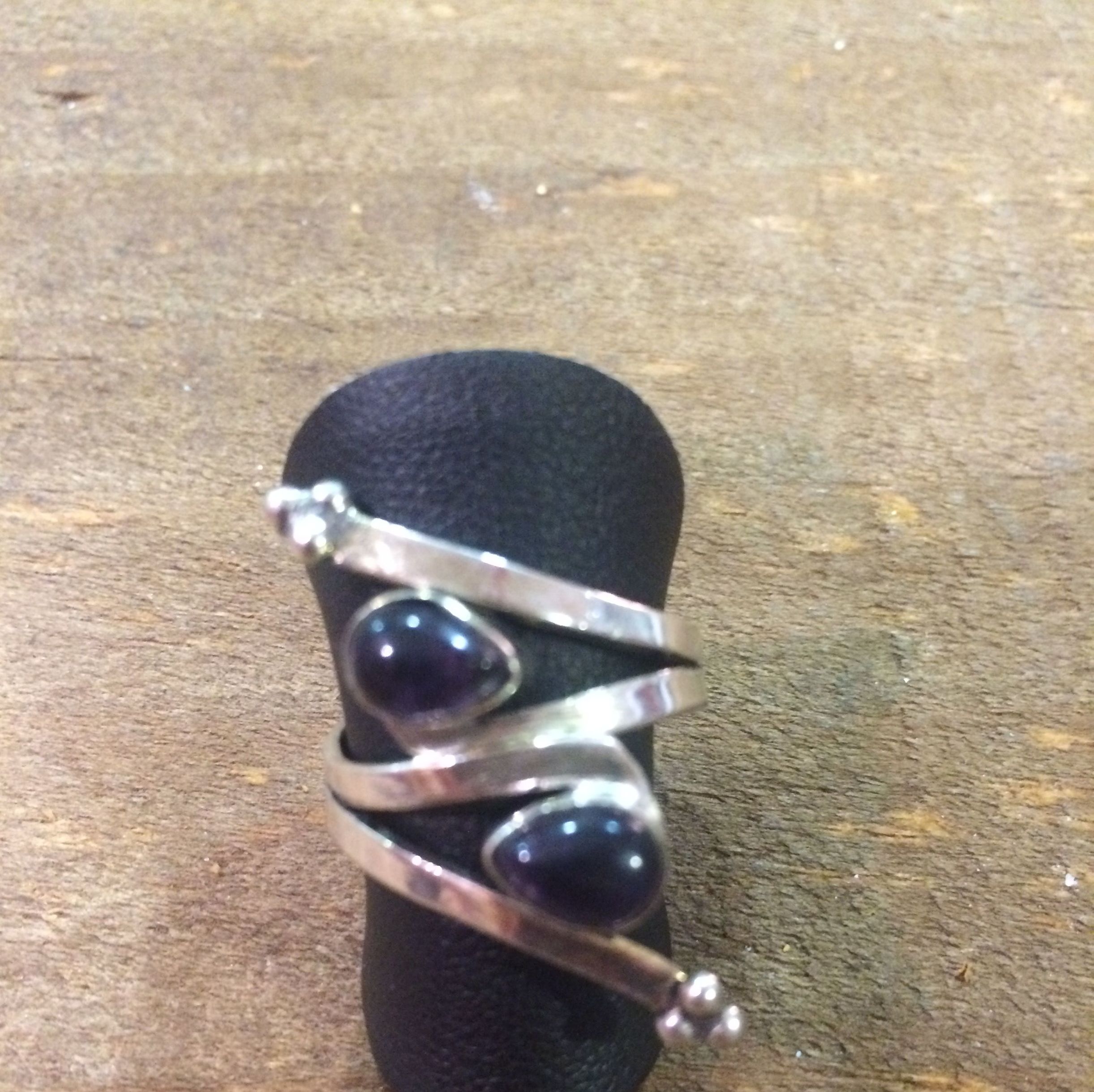 Anillo dos minerales amatista Anillo dos minerales amatista