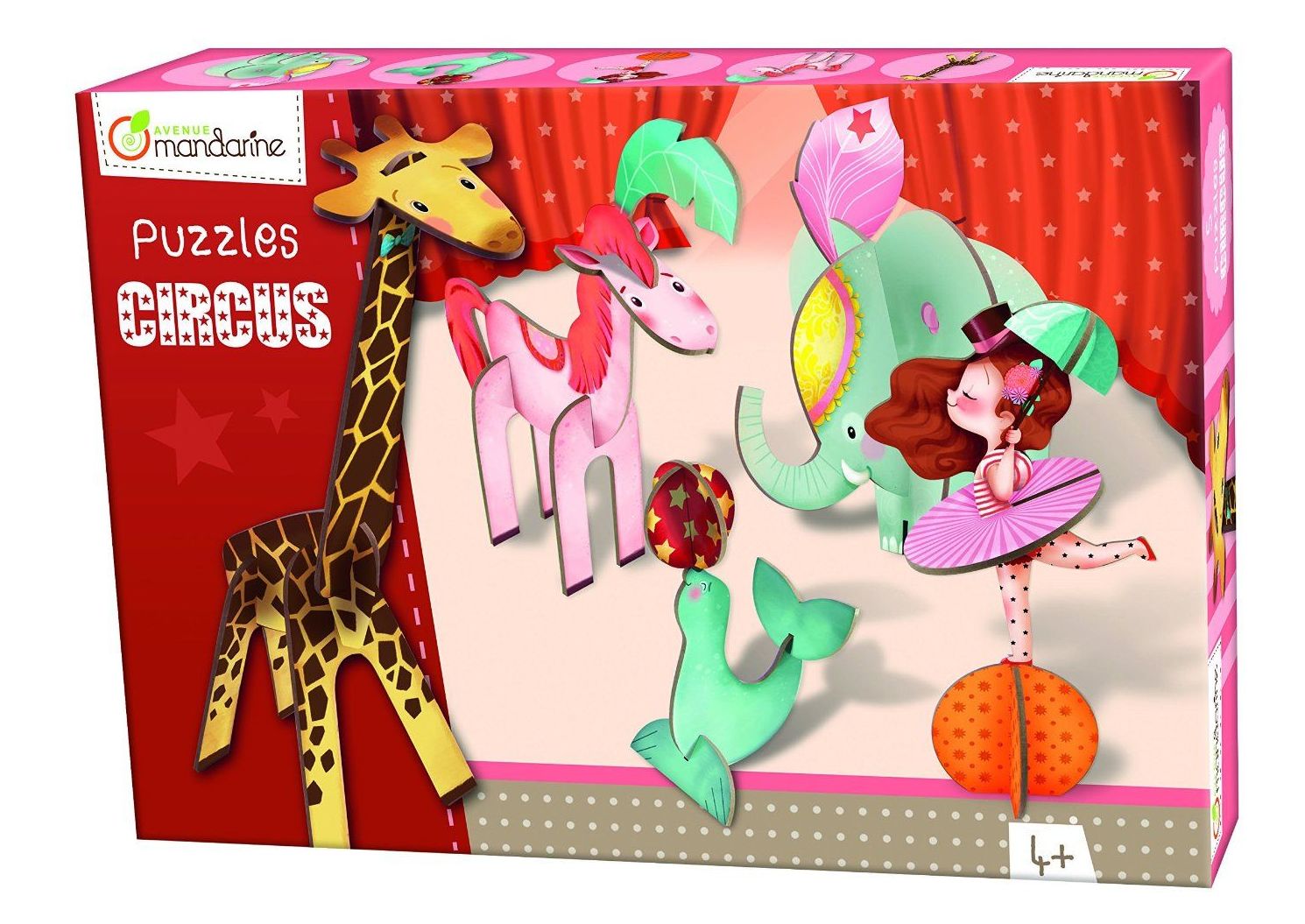 PUZZLES 3D CIRCUS. AVENUE MANDARIN. Personajes PUZZLES 3D CIRCUS. AVENUE MANDARIN. Personajes