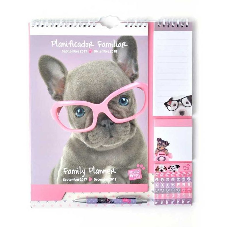 Calendario planificador familiar 2017/2018 Studio Pets Dog Camera