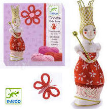 Tricotín de madera Elodie rojo - Djeco Tricotín de madera Elodie rojo - Djeco