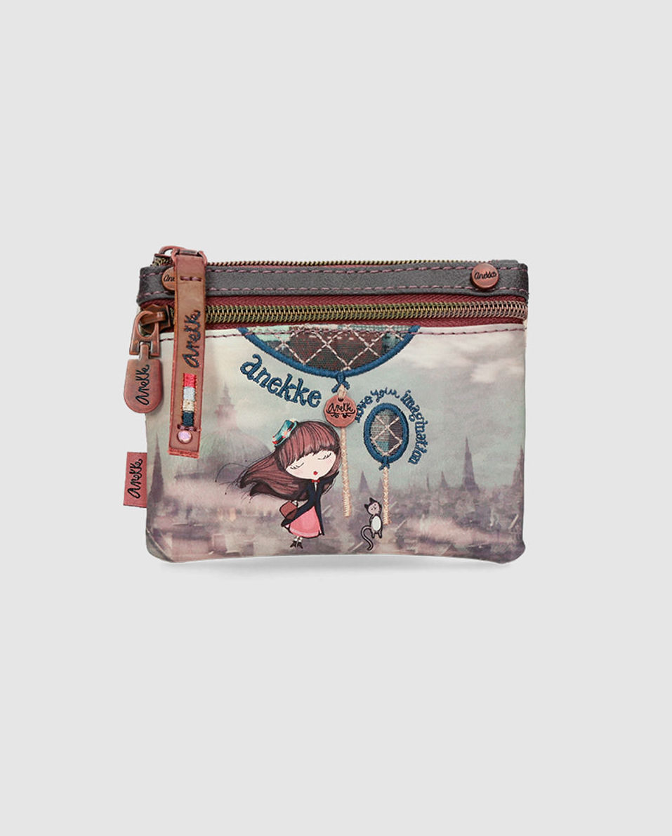 Monedero de mujer Anekke Imagination estampado con cremallera Monedero de mujer Anekke Imagination estampado con cremallera