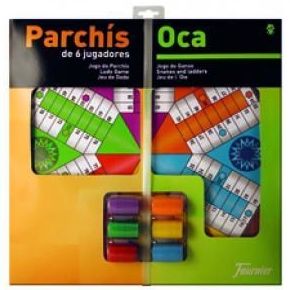 Tablero parchís/oca 40x40cm, 6 jugadores. Blister con fichas. 07203. 8420707294687 Tablero parchís/oca 40x40cm, 6 jugadores. Blister con fichas. 07203. 8420707294687