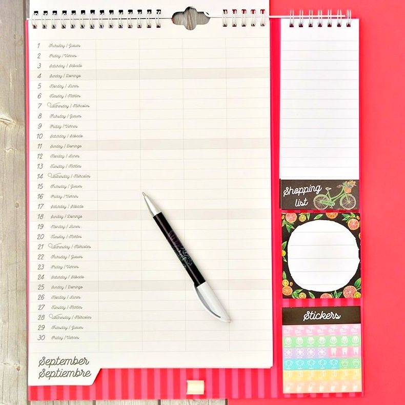 Calendario Planificador Familiar 2016/2017 Lily & Val Grupo Erik 