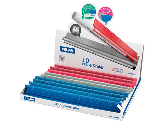 GOMA DE BORRAR Y REGLA 15 Cms. METAL TOUCH MILÁN GOMA DE BORRAR Y REGLA 15 Cms. METAL TOUCH MILÁN
