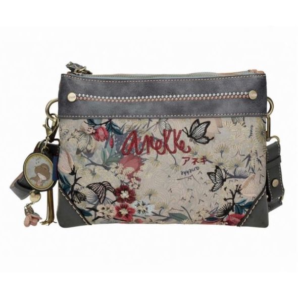 Bolso bandolera doble meraki Anekke floral azul Bolso bandolera doble meraki Anekke floral azul